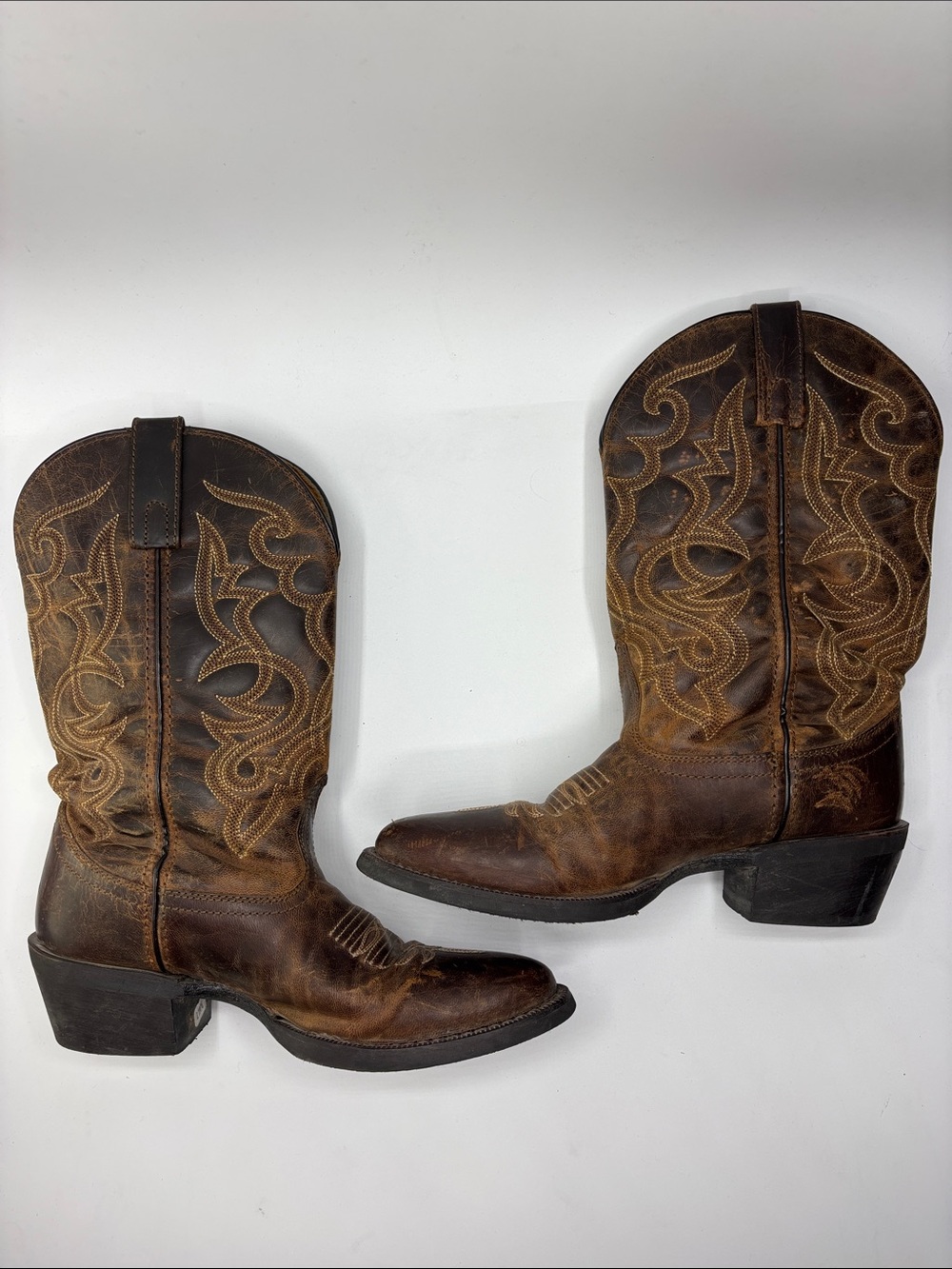 Laredo Women’s Brown Distressed Leather Western Cowboy Boot Style 51112 Size 7 - Picture 3 of 8